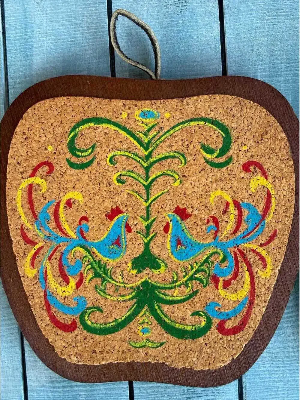 Vintage Pennsylvania Dutch Style rooster trivets (2)